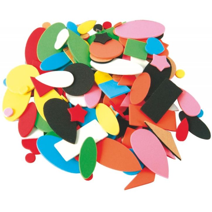 Sachet de 720 formes variées en mousse de caoutchouc souple et adhésif, assorties 62612