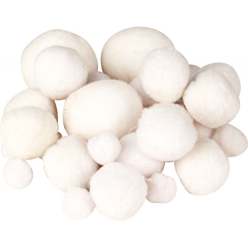NICROHOME Lot De 28 Pompons En Papier De Soie Blanc Crème Neutre Pour Fête Prénuptiale Bohème, Mariage Rustique, Fête Prénatale, Baptême, Fête D' Anniversaire