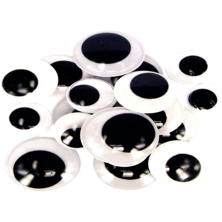Sachet de 18 yeux maxi noirs, diamètres : 20, 25 et 30 mm x 3 paires L774916