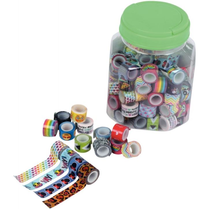 Pot de 100 rubans adhésifs fantaisie L917000
