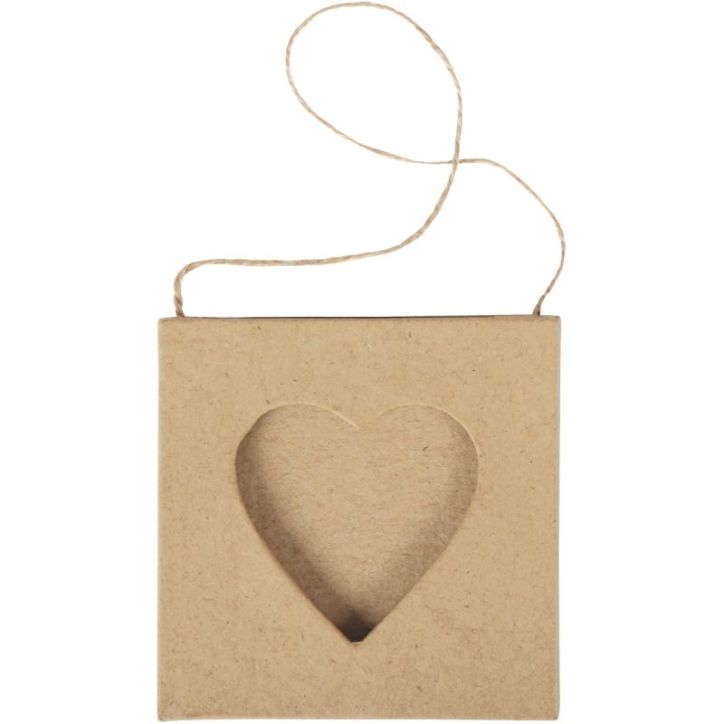 Lot de 10 cadres mini cur en carton brun 1604