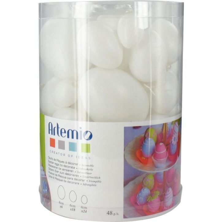 Baril de 48 oeufs en plastique blanc 14090008