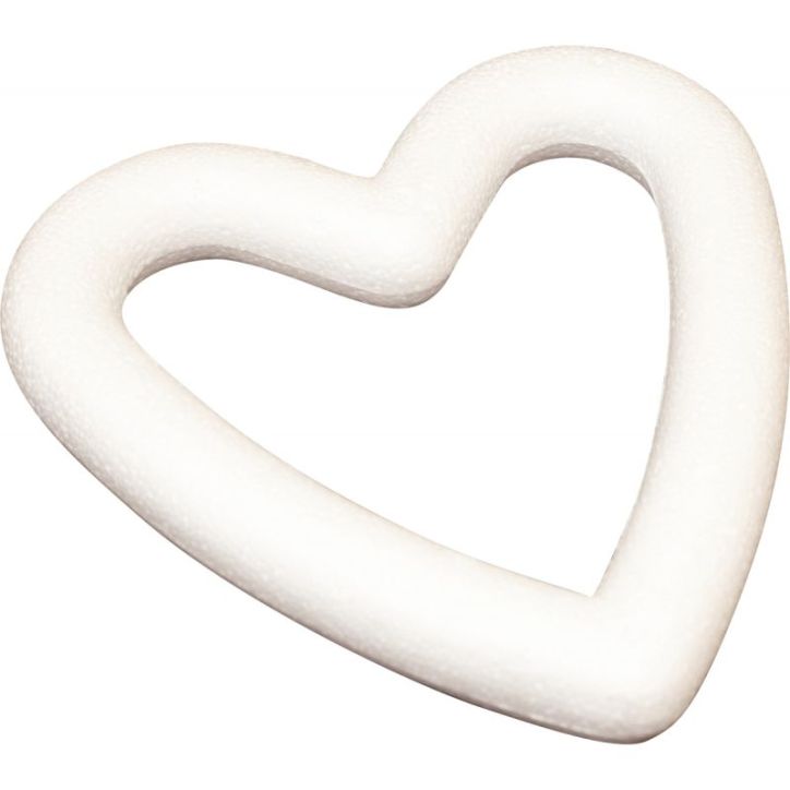 Lot de 5 anneaux coeurs ajourés en polystyrène DH610315-5