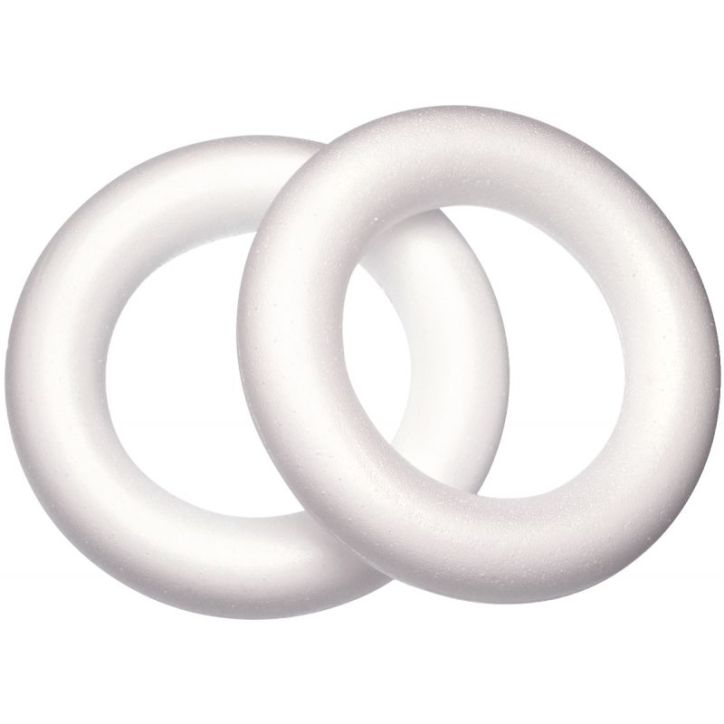 Lot de 10 couronnes en polystyrène diamètre 25 cm 605250