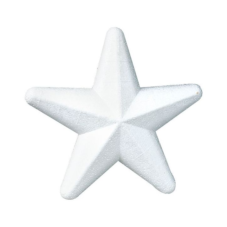 Lot de 10 étoiles en polystyrène, diamètre 20 cm MAJ60012