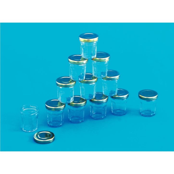 Lot de 12 mini pots de confiture en verre 167408 GRAINE CRE