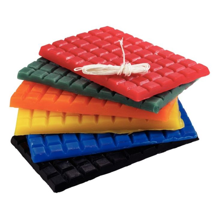 Lot de 6 plaques de cire à modeler, teintes vives 138000