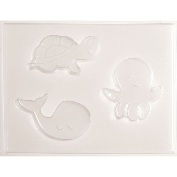Moule pour 3 mini savons, animaux aquatiques 200432