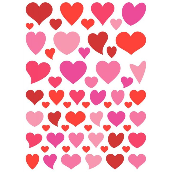 Sachet de 460 gommettes coeur fantaisie assortis MAJ6015