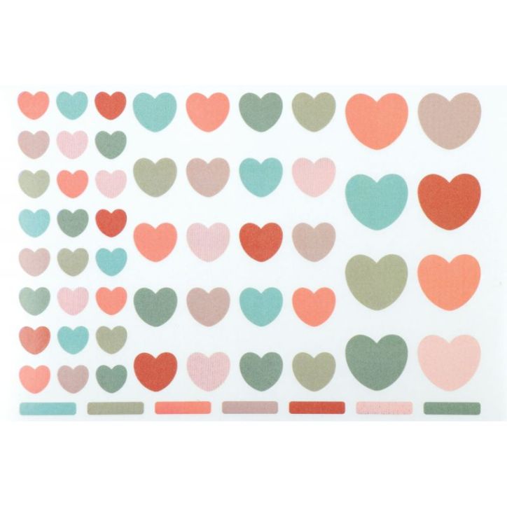Pochette 624 gommettes coeurs couleur nordique 19452 AGIPA