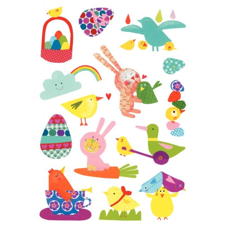 Pochette de 84 maxi gommettes Baby pâques, adhésives repositionnables AE033 O MAILDOR CLAIREFONTAINE