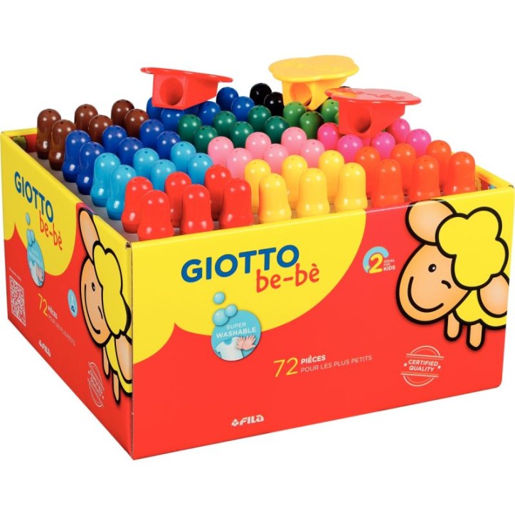 Maxi classpack de 72 crayons de couleur maxi bébé F525400 GIOTTO BEB GIOTTO