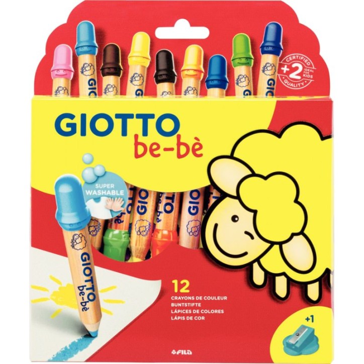 Etui de 12 crayons maxi Bébé + 1 taille crayon F46970000 GIOTTO