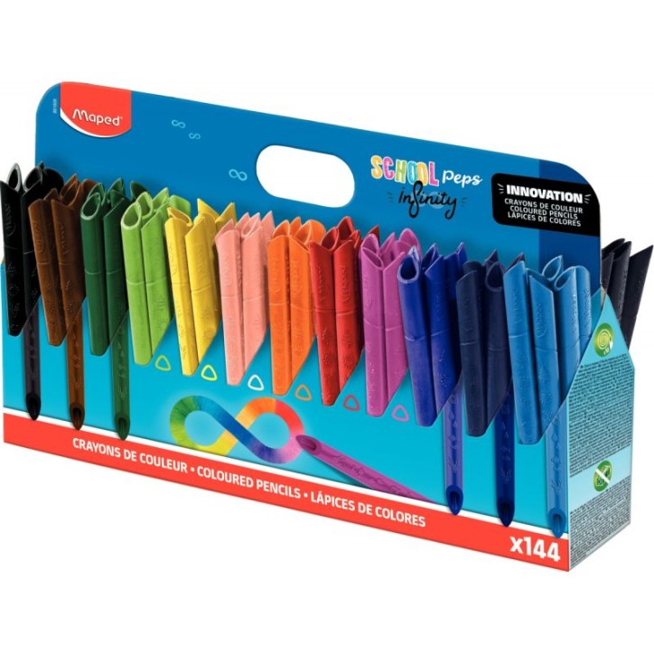 Classpack de 144 crayons de couleur Infinity 861606 MAPED