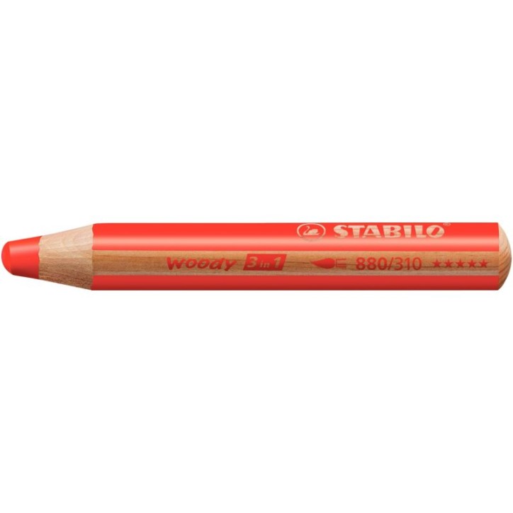 Crayon de couleur Woody vermillon 880/310 STABILO