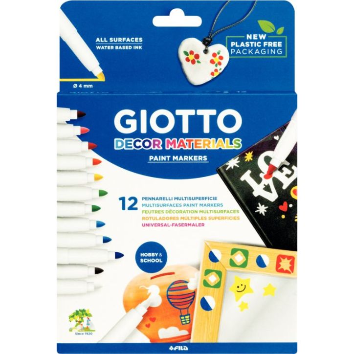 Etui de 12 feutres Giotto Décor matérials F453400 GIOTTO