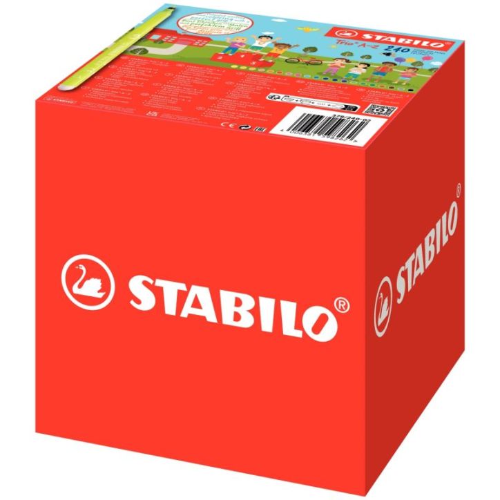 Schoolpack de 240 feutres Trio A-Z dont 40 gratuits 378/240-02 STABILO
