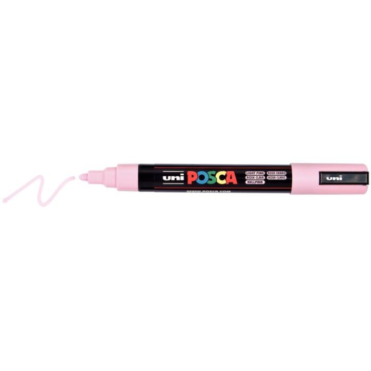 Marqueur pointe moyenne conique  rose clair PC5M REC POSCA UNIBALL