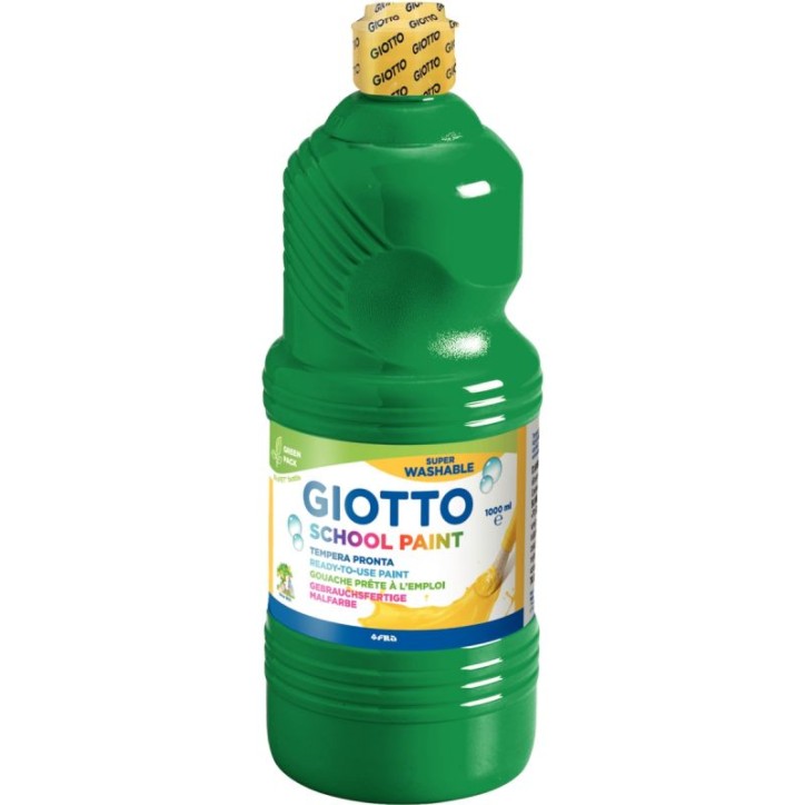 Flacon de 1L de gouache liquide lavable GIOTTO, vert foncé F535512 GIOTTO