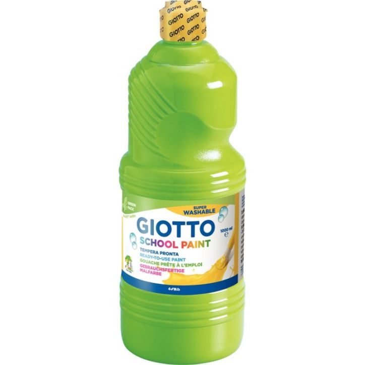 Flacon de 1L de gouache liquide lavable GIOTTO, vert printemps F535511 GIOTTO
