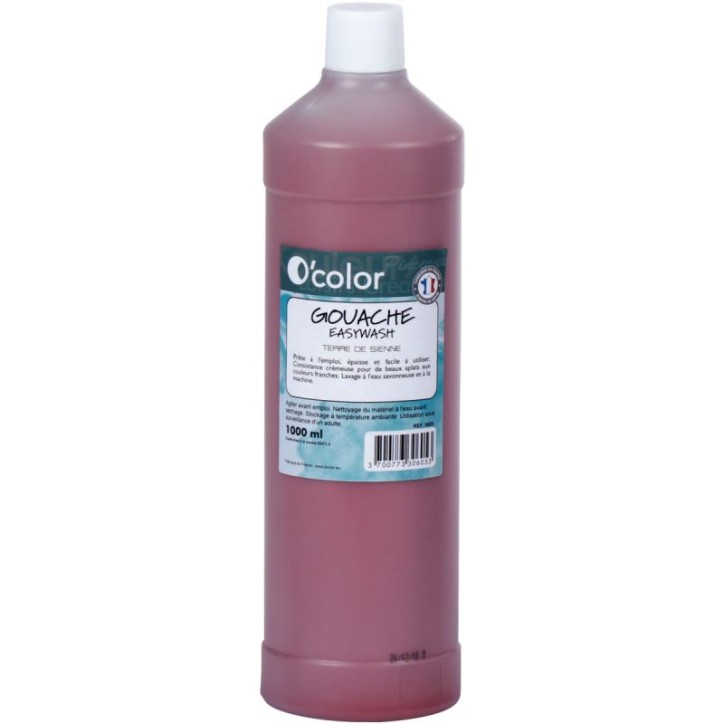 Flacon 1 litre de gouache liquide économique O'COLOR marron 07883 O'COLOR