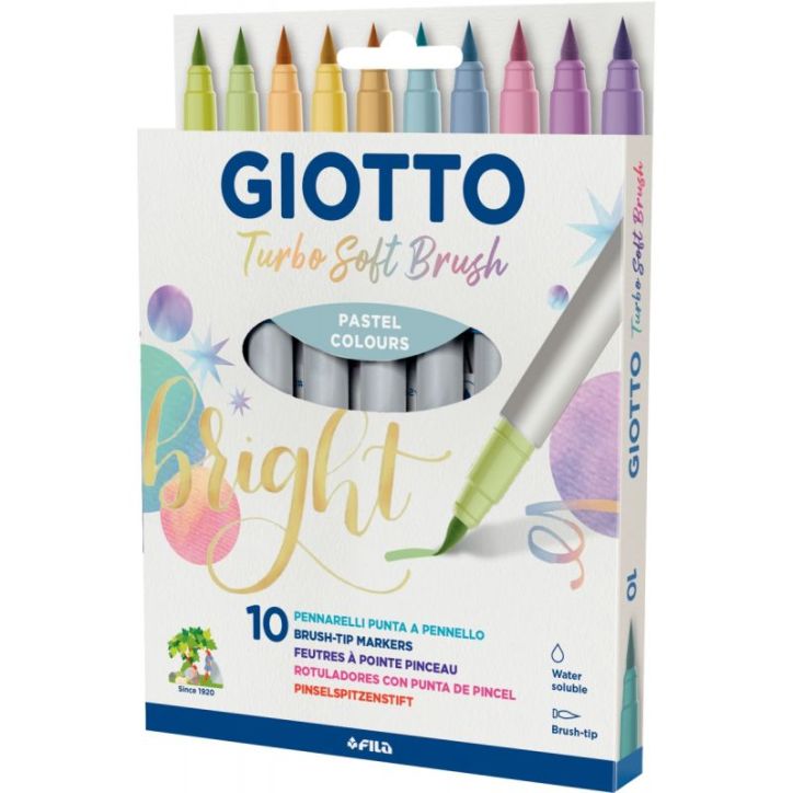 Etui de 10 feutres Soft Brush pastel F426900 GIOTTO