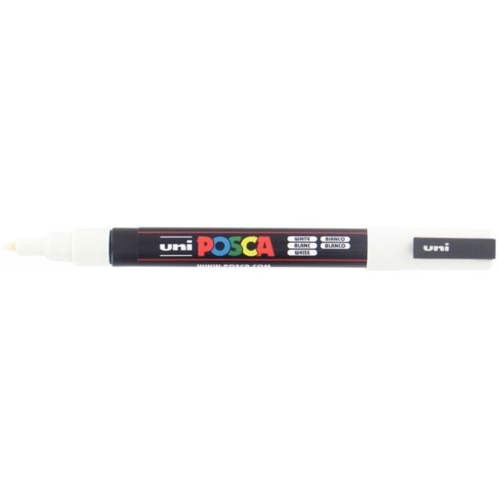 Marqueur pointe fine conique blanc PC3M BL POSCA UNIBALL