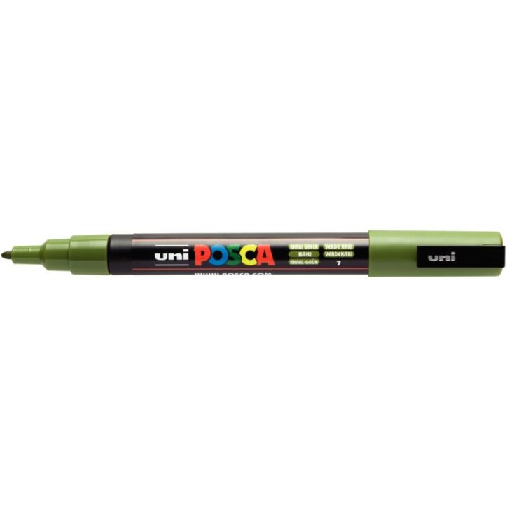 Marqueur pointe fine conique vert kaki PC3M VK POSCA UNIBALL