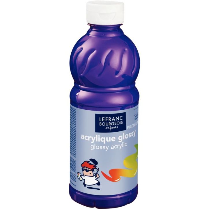 Flacon 500ml d'acrylique Glossy Lefranc Bourgeois, violet 188305 COLOR AND  LEFRANC & BOURGEOIS