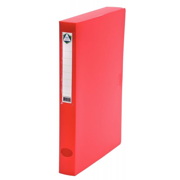 PERGAMY Boîte de classement dos de 4 cm, en polypropylène 7/10e. Coloris rouge