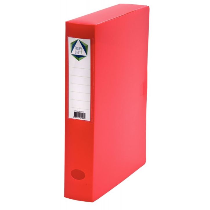 PERGAMY Boîte de classement dos de 6 cm, en polypropylène 7/10e. Coloris rouge