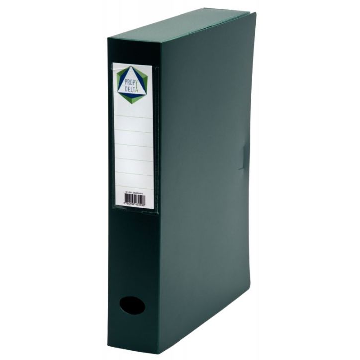 PERGAMY Boîte de classement dos de 6 cm, en polypropylène 7/10e. Coloris vert