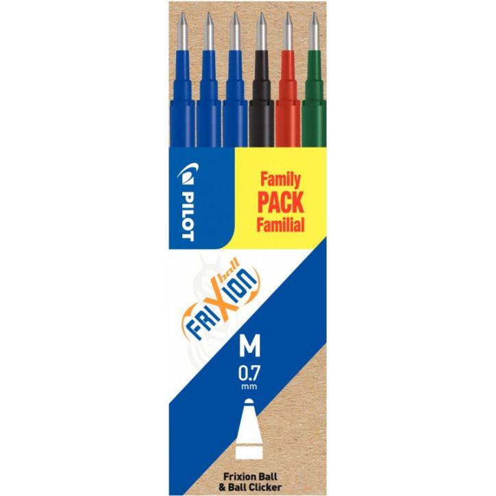 Set de 6 recharges Frixion assortis 4902505525643 FRIXION PILOT