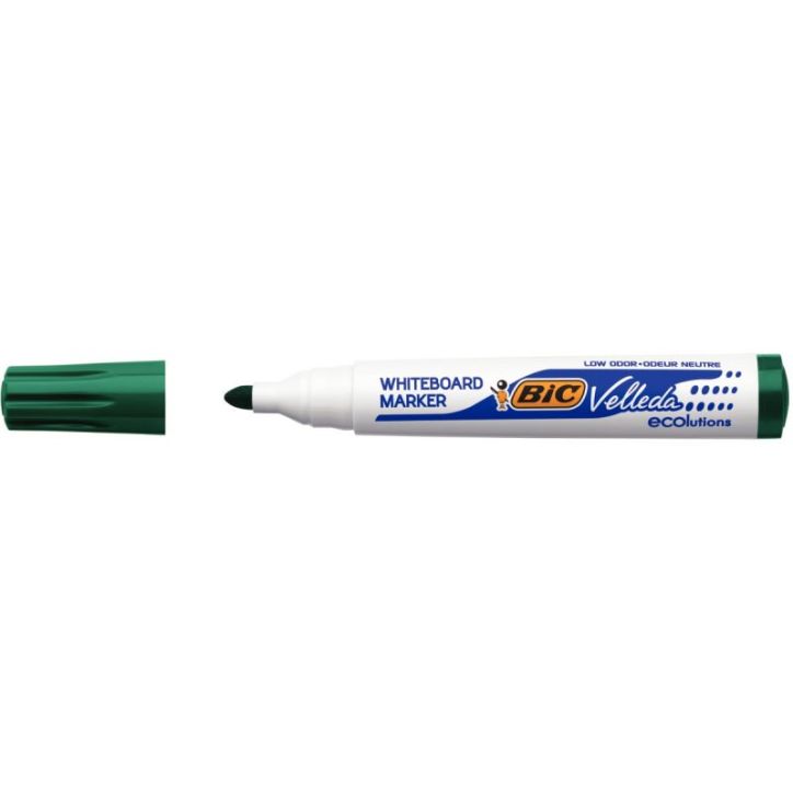 BIC Velleda 1701 ECOlutions Feutres pour Tableau Blanc Effaçables à  Sec à  Pointe Conique Moyenne - Vert