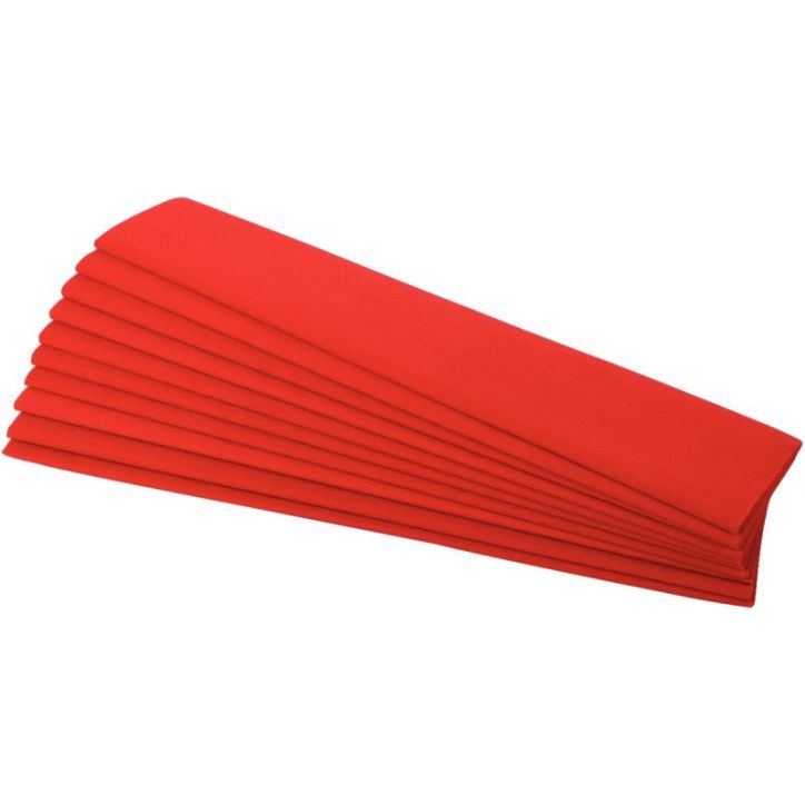 Paquet de 10 feuilles crépon supérieur 250x50 rouge 15915