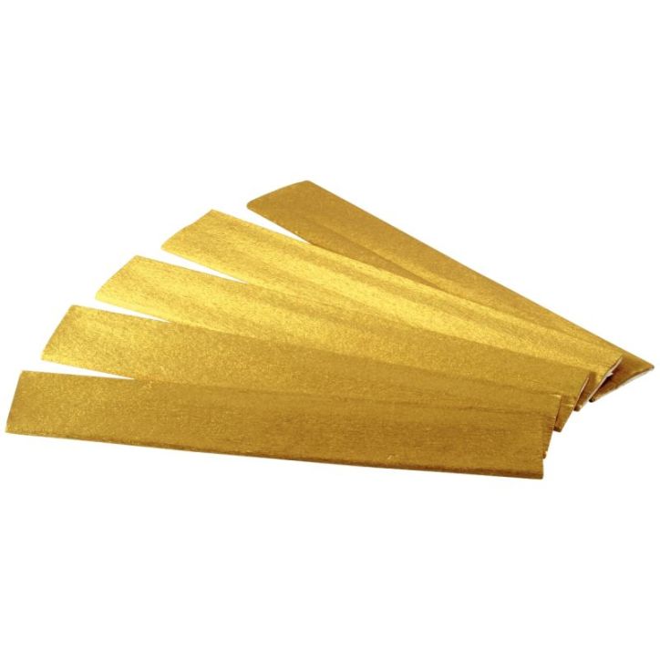 Paquet de 5 feuilles de crépon métallisé 250x50 cm or 111175MAJUSC