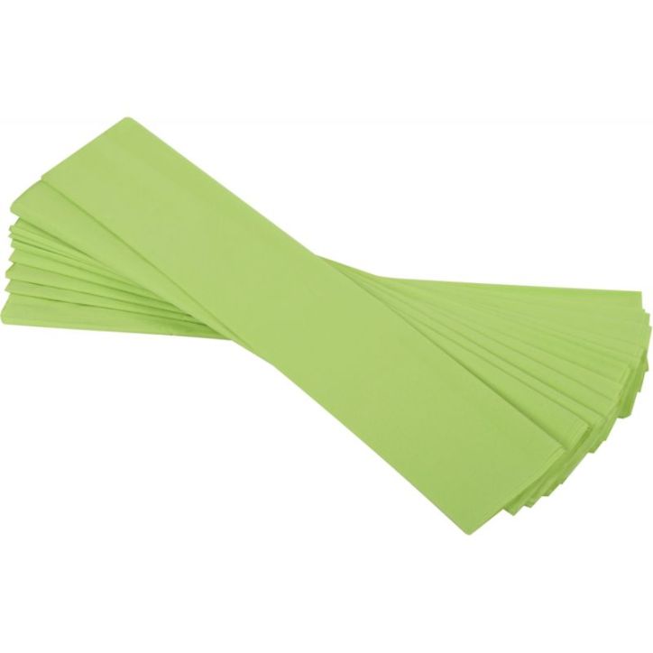 Paquet de 10 feuilles crépon ordinaire 200x50 cm  vert clair 2123