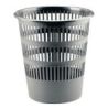 Corbeille a papier plastique ronde ajourée 16L Gris 306R8 FAIBO